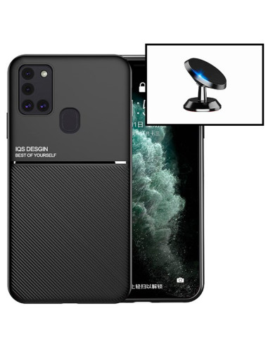 Kit Capa Magnetic Lux + Suporte Magnético de Carro para Samsung Galaxy M21