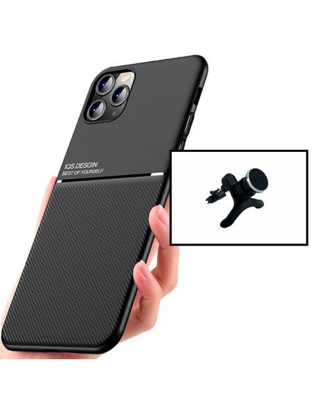 Kit Capa Magnetic Lux + Suporte Magnético de Carro Reforçado para iPhone 11 Pro Max