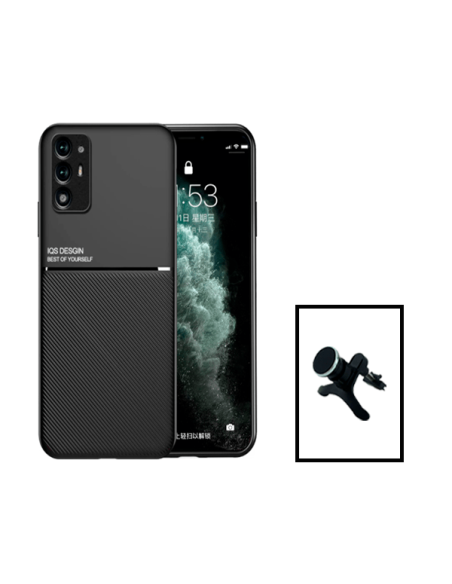 Kit Capa Magnetic Lux + Suporte Magnético de Carro Reforçado para Oppo Reno5 Z - Preto