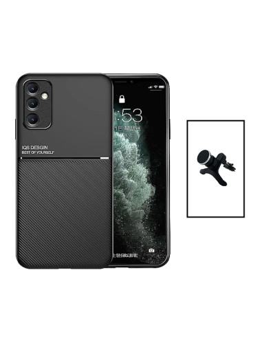 Kit Capa Magnetic Lux + Suporte Magnético de Carro Reforçado para Samsung Galaxy A34 5G - Preto