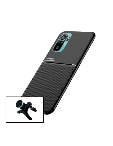 Kit Capa Magnetic Lux + Suporte Magnético de Carro Reforçado para Xiaomi Redmi Note 10s