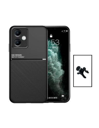 Kit Capa Magnetic Lux + Suporte Magnético de Carro Reforçado para Xiaomi Redmi Note 12 - Preto