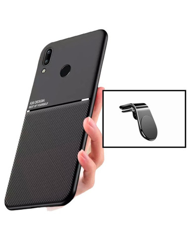 Kit Capa Magnetic Lux + Suporte Magnético L Safe Driving para Huawei P Smart 2019