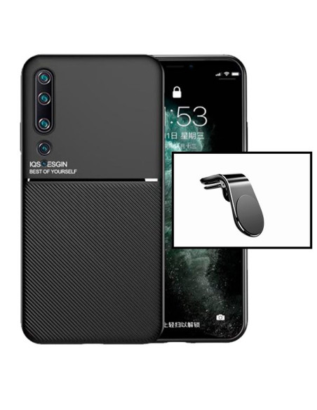 Kit Capa Magnetic Lux + Suporte Magnético L Safe Driving para Xiaomi Mi Note 10