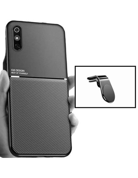 Kit Capa Magnetic Lux + Suporte Magnético L Safe Driving para Xiaomi Redmi 9i