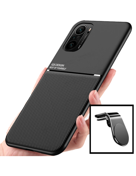 Kit Capa Magnetic Lux + Suporte Magnético L Safe Driving para Xiaomi Redmi K40 Pro