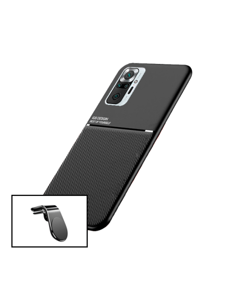 Kit Capa Magnetic Lux + Suporte Magnético L Safe Driving para Xiaomi Redmi Note 10 Pro+