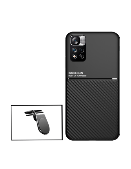 Kit Capa Magnetic Lux + Suporte Magnético L Safe Driving para Xiaomi Redmi Note 11 Pro+