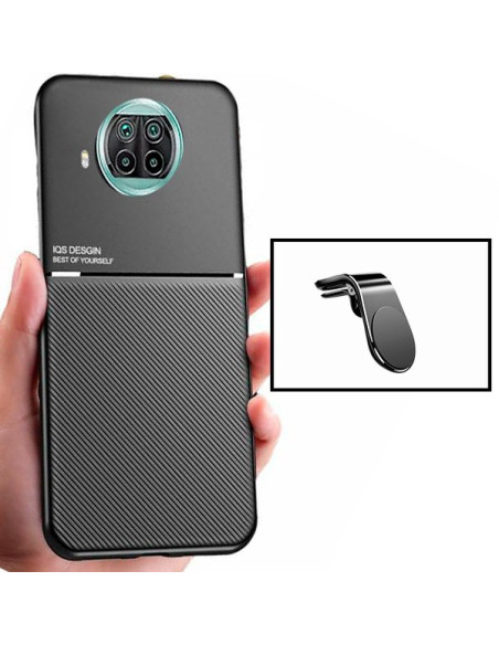 Kit Capa Magnetic Lux + Suporte Magnético L Safe Driving para Xiaomi Redmi Note 9 Pro 5G