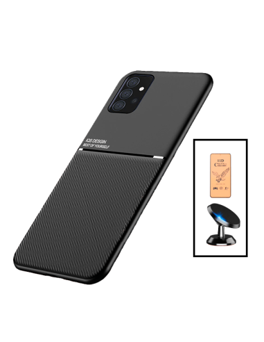 Kit Capa Magnetic Lux + Vidro Temperado CeramicGlass Full Cover + Suporte Magnético de Carro para Samsung Galaxy A52