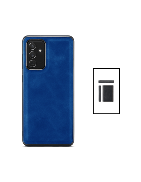 Kit Capa MagneticLeather + Carteira Magnetic Wallet para Samsung Galaxy A04s - Azul