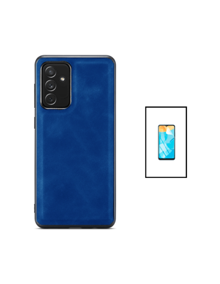 Kit Capa MagneticLeather + Película de Hydrogel para Samsung Galaxy A13 5G - Azul