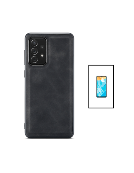 Kit Capa MagneticLeather + Película de Hydrogel para Samsung Galaxy A52s - Preta