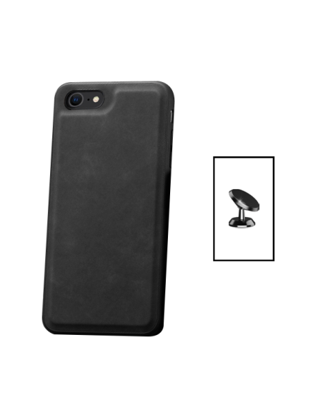 Kit Capa MagneticLeather + Suporte Magnético para Apple iPhone 8 - Preta