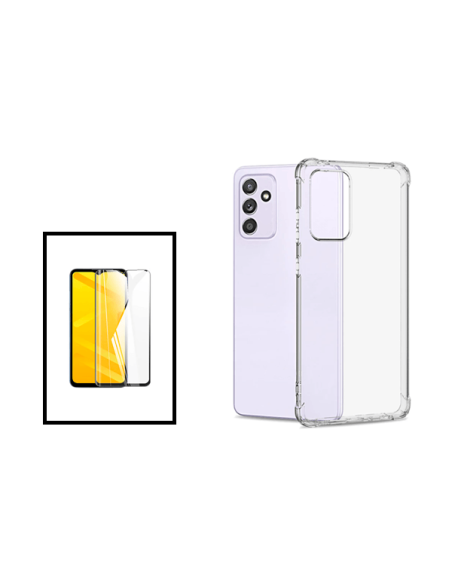 Kit Capa SuperProtect Anti-Shock + Película de Vidro Temperado 5D Full Cover para Samsung Galaxy A13 5G - Transparente