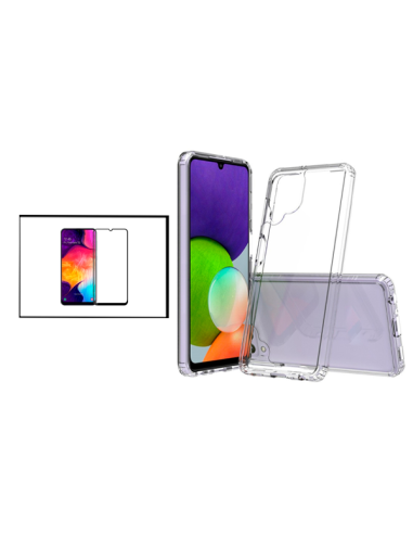 Kit Capa SuperProtect Anti-Shock + Película de Vidro Temperado 5D Full Cover para Samsung Galaxy M32