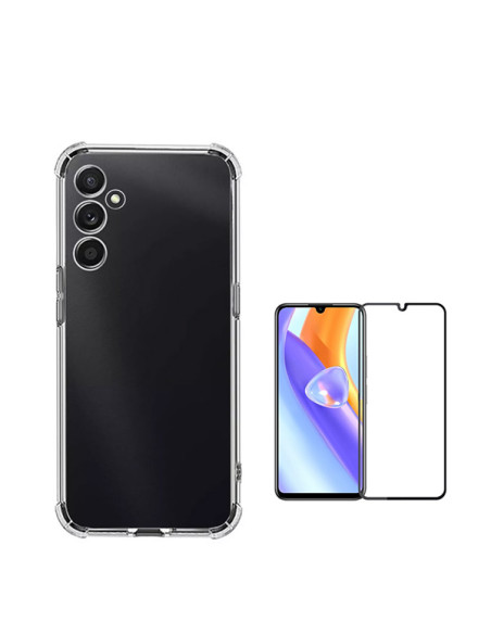 Kit Capa SuperProtect Anti-Shock + Película de Vidro Temperado 5D Full Cover Phonecare para Samsung Galaxy A15 5G - Transparente