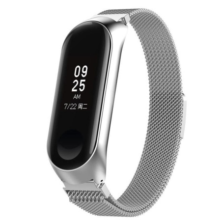 Bracelete Milanese Loop Fecho Magnético para Xiaomi Mi Band 5 - Cinza