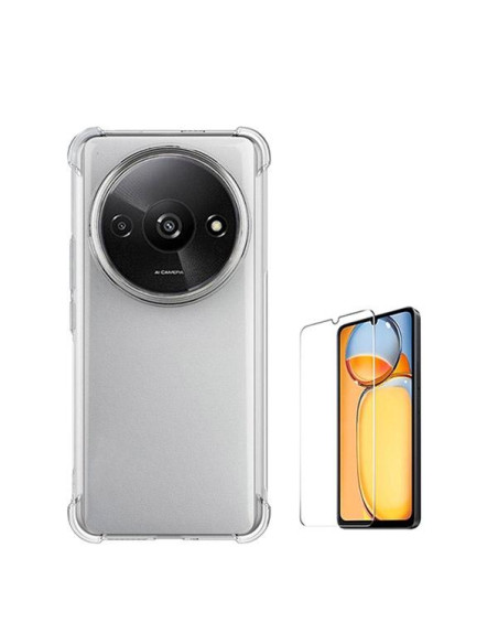 Kit Capa SuperProtect Anti-Shock + Película de Vidro Temperado ClearGlass Phonecare para Xiaomi Redmi A3 - Transparente