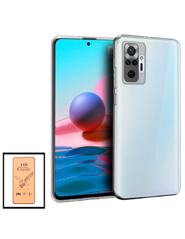 Kit Capa SuperProtect Anti-Shock + Vidro Temperado CeramicGlass Full Cover para Xiaomi Redmi Note 10s