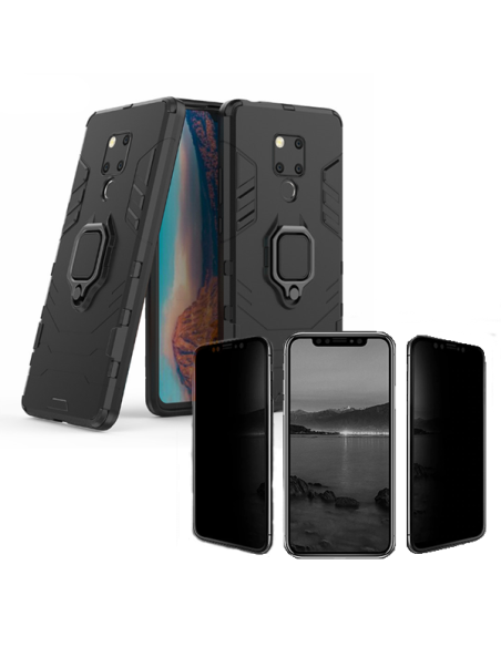 Kit Película 5D Anti-Spy + Capa 3X1 Military Defender para Huawei Mate 20