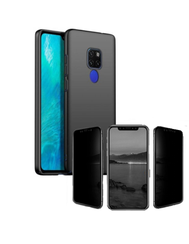 Kit Película 5D Anti-Spy + Capa SlimShield para Huawei Mate 20 - Preto