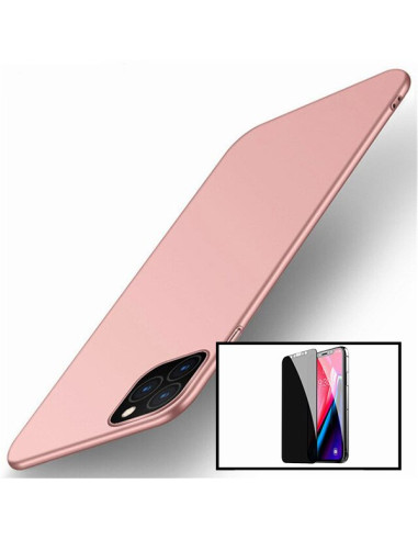 Kit Película 5D Anti-Spy + Capa SlimShield para iPhone 11 Pro Max - Rosa