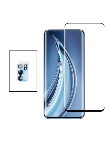 Kit Película de Camara Traseira + Vidro Temperado 5D Full Cover Curved para Oppo Reno6 Pro+ 5G