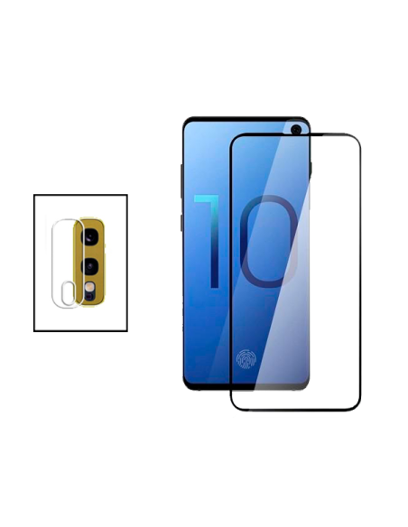 Kit Película de Camara Traseira + Vidro Temperado 5D Full Cover Curved para Samsung Galaxy S10e