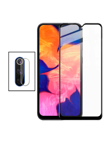 Kit Película de Camara Traseira + Vidro Temperado 5D Full Cover para Samsung Galaxy A50s