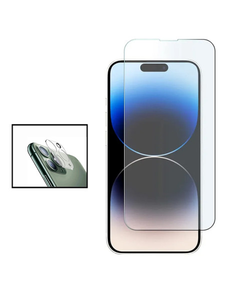 Kit Película de Camara Traseira + Vidro Temperado ClearGlass para Apple iPhone 15 Pro - Transparente