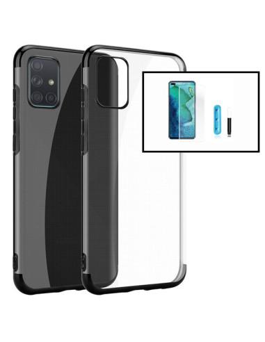 Kit Película de Vidro Nano Curved UV + Capa SlimArmor para Huawei P40 Pro Plus - Preto