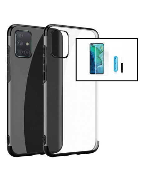 Kit Película de Vidro Nano Curved UV + Capa SlimArmor para Huawei P40 Pro Plus - Preto