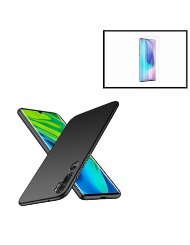 Kit Película de Vidro Nano Curved UV + Capa SlimShield para Xiaomi Mi Note 10 Lite - Preto