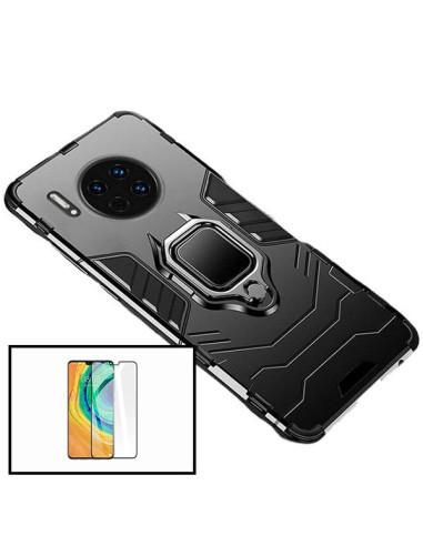 Kit Película de Vidro Temperado 5D Full Cover + Capa 3X1 Military Defender para Huawei Mate 30 5G