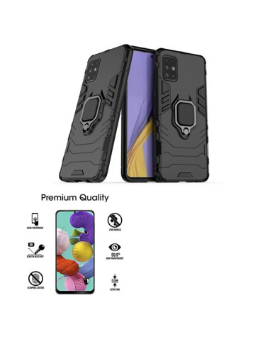 Kit Película de Vidro Temperado 5D Full Cover + Capa 3X1 Military Defender para Samsung Galaxy A51