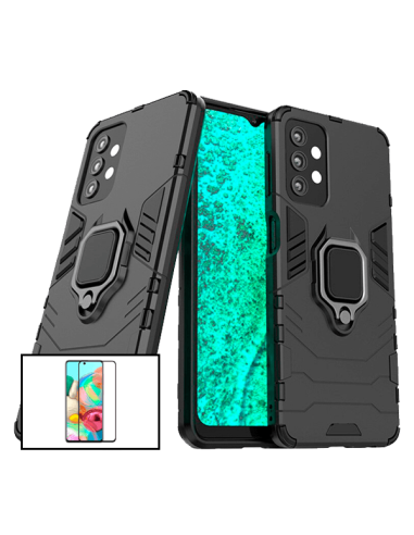 Kit Película de Vidro Temperado 5D Full Cover + Capa 3X1 Military Defender para Samsung Galaxy A72