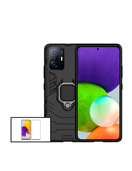 Kit Película de Vidro Temperado 5D Full Cover + Capa 3X1 Military Defender para Xiaomi 11T