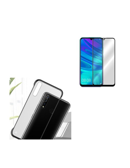 Kit Película de Vidro Temperado 5D Full Cover + Capa Naked Bumper para Huawei Honor 20e