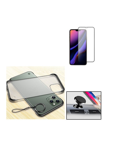 Kit Película de Vidro Temperado 5D Full Cover + Capa Naked Bumper para iPhone 11 Pro Max