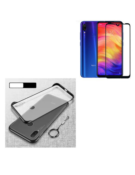 Kit Película de Vidro Temperado 5D Full Cover + Capa Naked Bumper para Xiaomi Mi Note 10 Pro