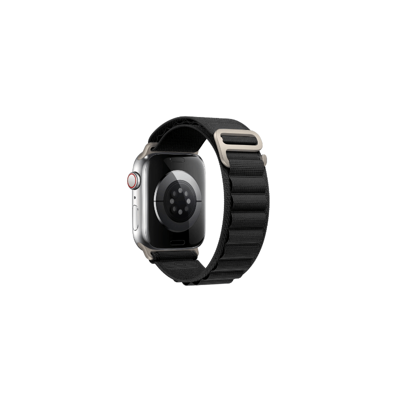 Bracelete NylonSense Alpine L (Pulso de 165mm a 210mm) para Apple Watch SE - 42mm - Preto