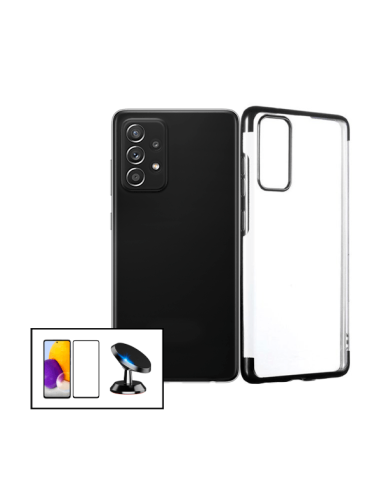 Kit Película de Vidro Temperado 5D Full Cover + Capa SlimArmor + Suporte Magnético de Carro para Samsung Galaxy A52s - Preto