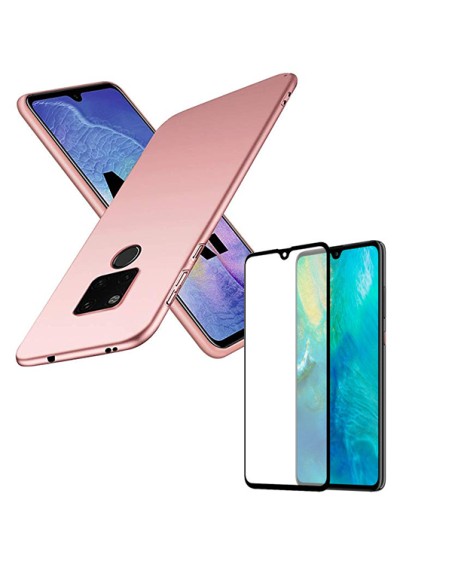 Kit Película de Vidro Temperado 5D Full Cover + Capa SlimShield para Huawei Mate 20x - Rosa