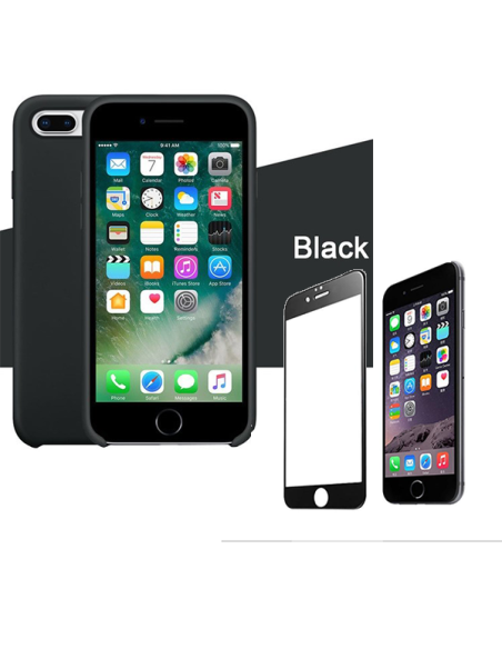 Kit Película de Vidro Temperado 5D Full Cover + Capa SlimShield para iPhone 6 / 6S - Preto