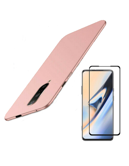 Kit Película de Vidro Temperado 5D Full Cover + Capa SlimShield para onePlus 7 Pro - Rosa