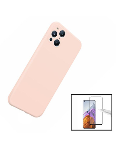 Kit Película de Vidro Temperado 5D Full Cover + Capa SlimShield para Oppo Find X3 - Rosa