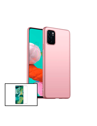 Kit Película de Vidro Temperado 5D Full Cover + Capa SlimShield para Oppo Reno6 5G - Rosa