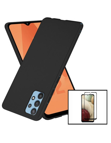 Kit Película de Vidro Temperado 5D Full Cover + Capa SlimShield para Samsung Galaxy A32 5G - Preto