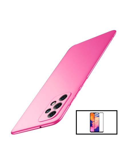 Kit Película de Vidro Temperado 5D Full Cover + Capa SlimShield para Samsung Galaxy A33 5G - Rosa